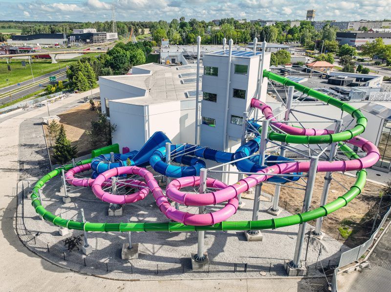 Widok z lotu ptaka na basen aquapark polkowice