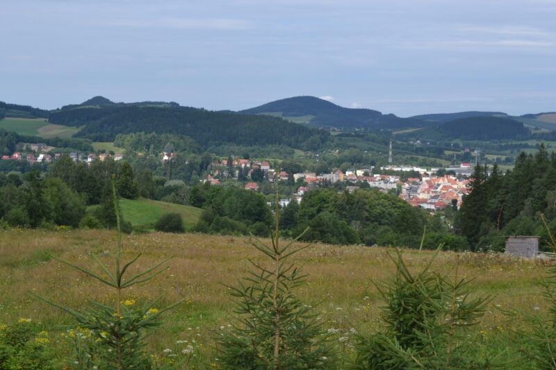 Panorama miasta z oddali