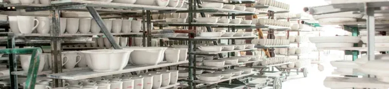 Zdjęcie przedstawia ceramiczne naczynia.
