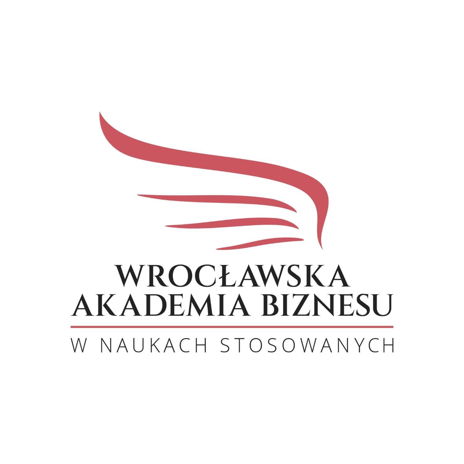 Logo uczelni przedstawiające czerwone skrzy