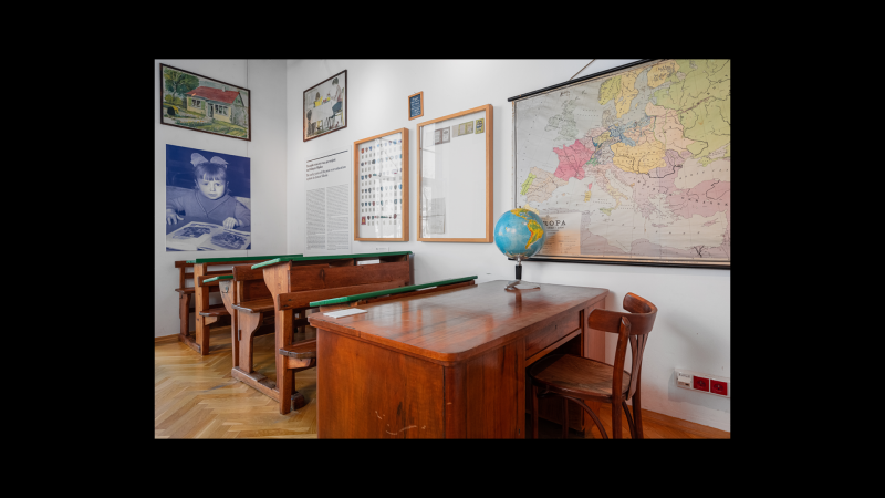 Zdjęcie wystawy wewnątrz Centrum Historii Zajezdnia we Wrocławiu