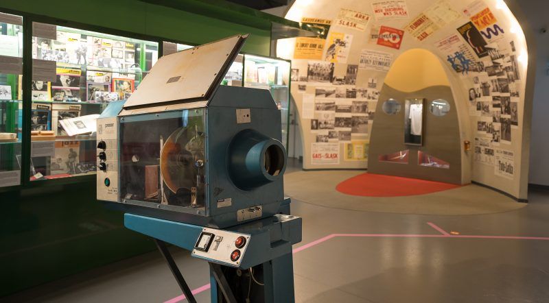 Zdjęcie wystawy wewnątrz Centrum Historii Zajezdnia we Wrocławiu