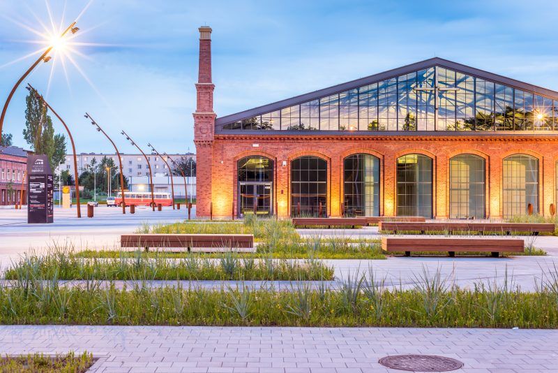 Zdjęcie wystawy wewnątrz Centrum Historii Zajezdnia we Wrocławiu