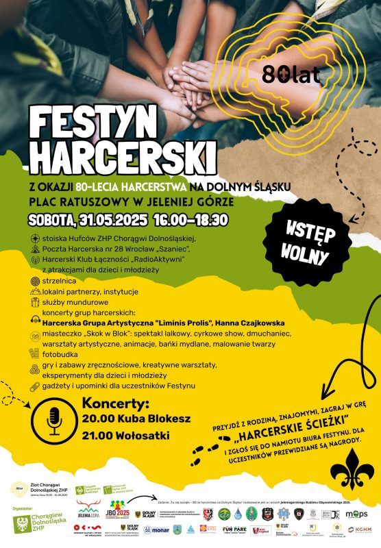 Plakat promocyjny wydarzenia Festyn Harcerski w 2025