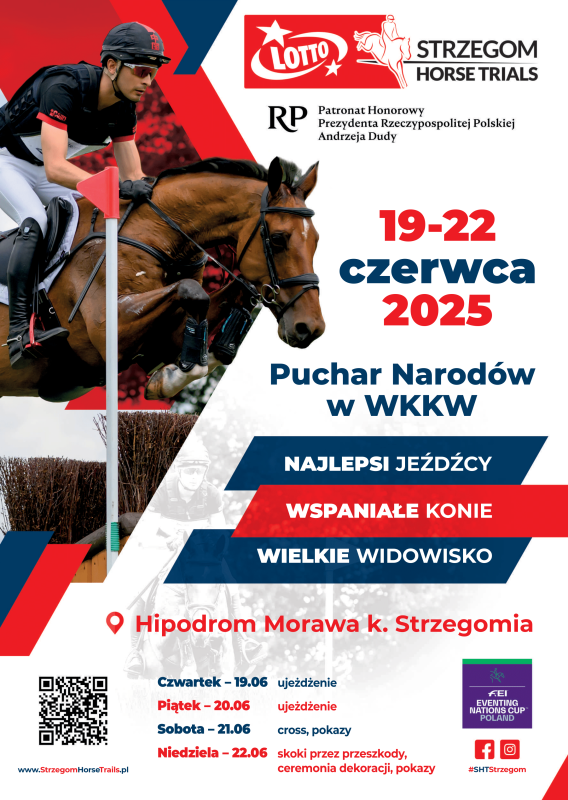 Plakat z zaproszeniem na Strzegom Horse Trials