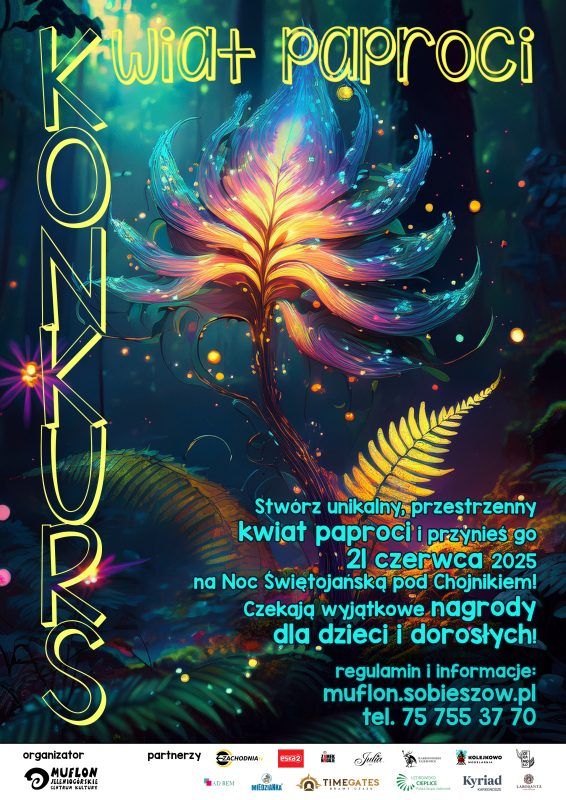 Plakat wydarzenia Noc Paproci pod Zamkiem Chojnik